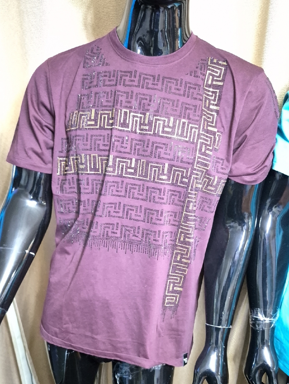 Men's Purple Graphic Crew Neck T-Shirt